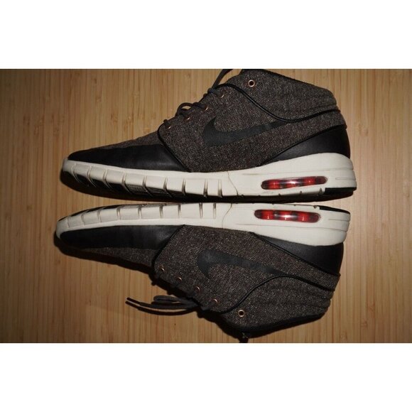Nike SB Stefan Janoski Max Mid - Tweed Black/Brown - Size 13 - Rare Skate Shoes - Picture 14 of 16